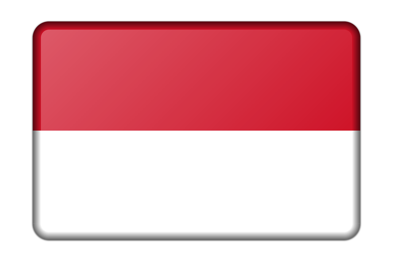 Which picture shows the Indonesian flag?