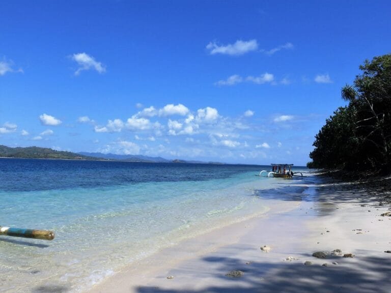 Gili Layar island near Lombok with clear water, coral reefs, and quiet beaches away from the crowds