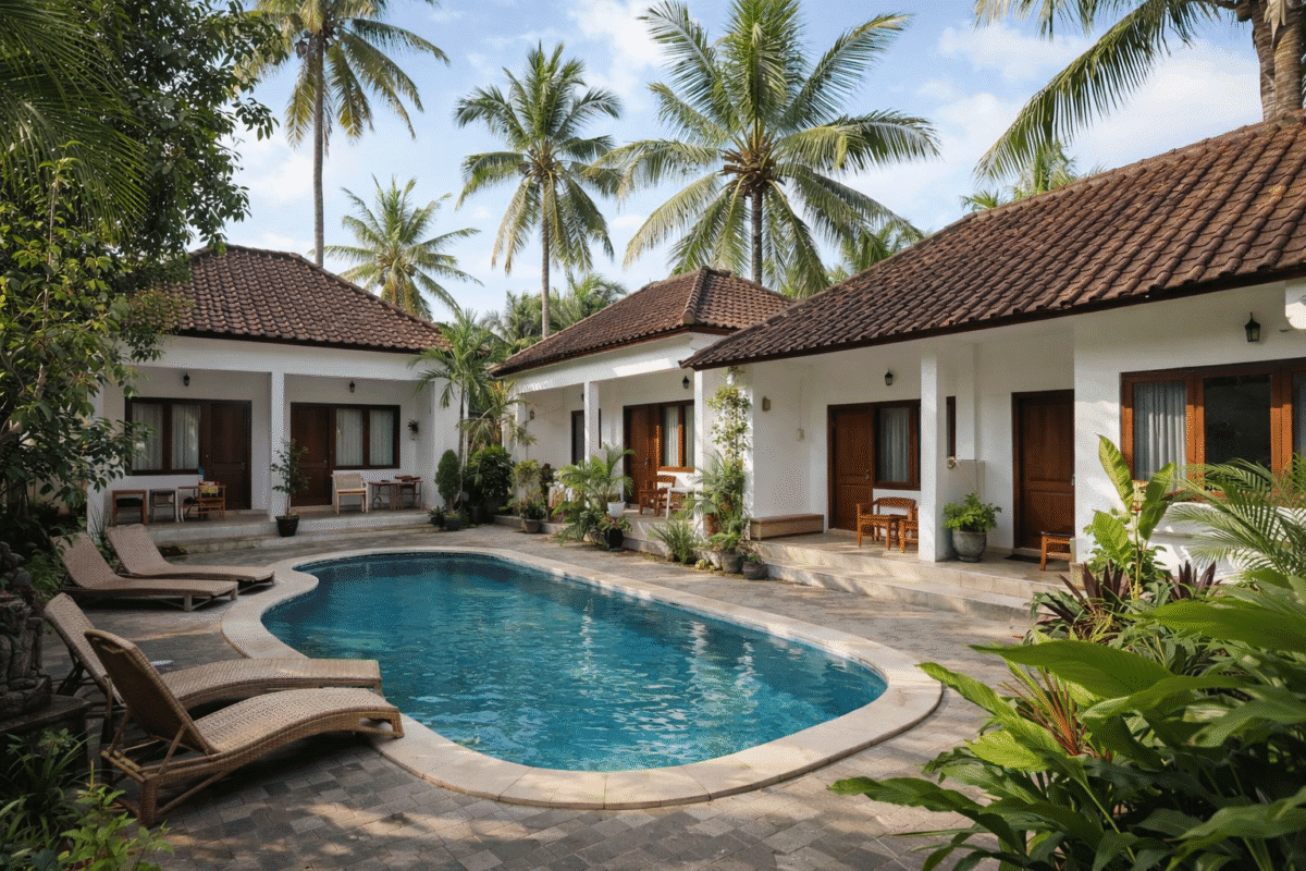 Budget guesthouse and small hotel in Bali with affordable accommodation by area